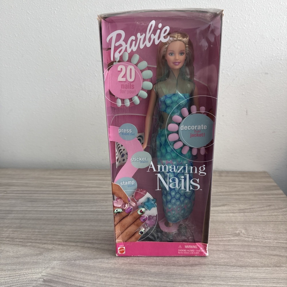 2001 Mattel Amazing Nails Barbie Doll #53379 VTG NRFB NIB NEW